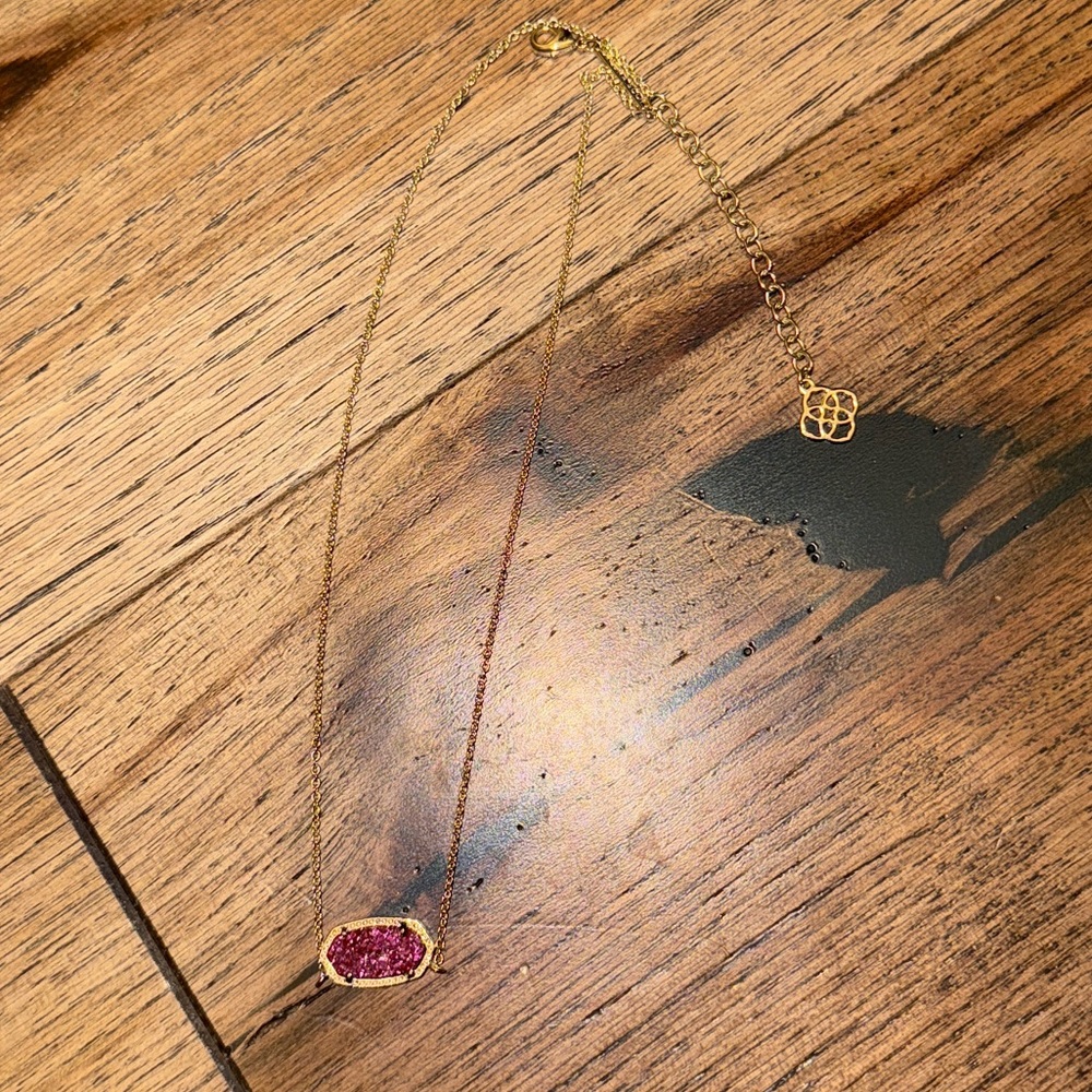 Kendra Scott Pink Stone Necklace